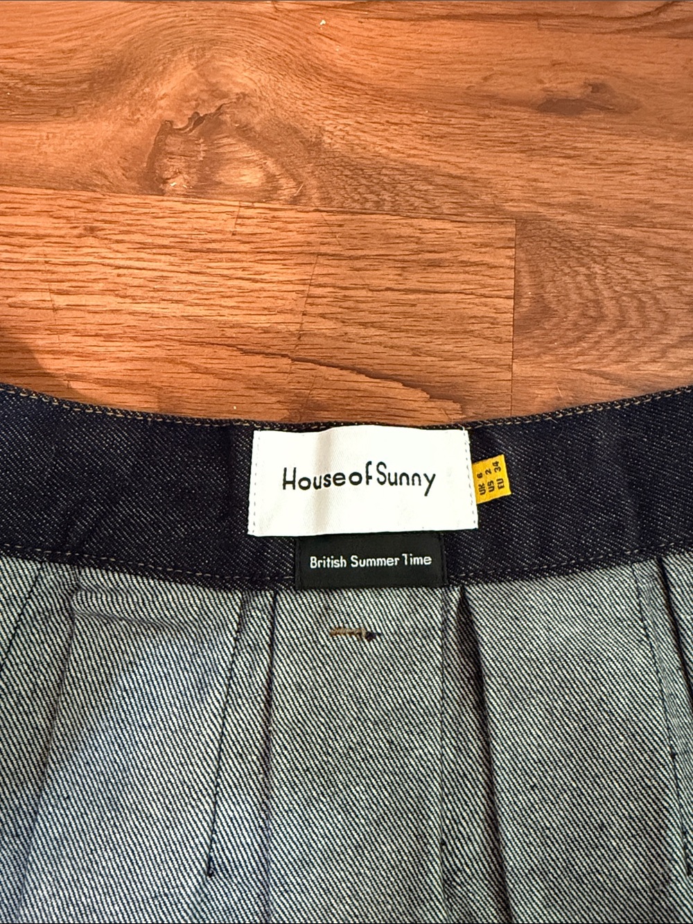 House of Sunny Pleated Denim Skirt - Picture 8 of 14